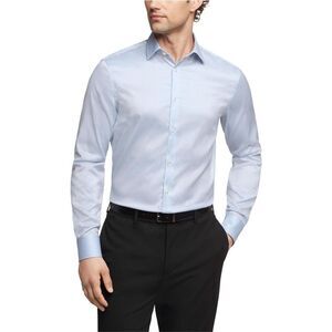 Calvin Klein Mens Stretch Supima Button Down Dress Shirt, Multicoloured, NWT